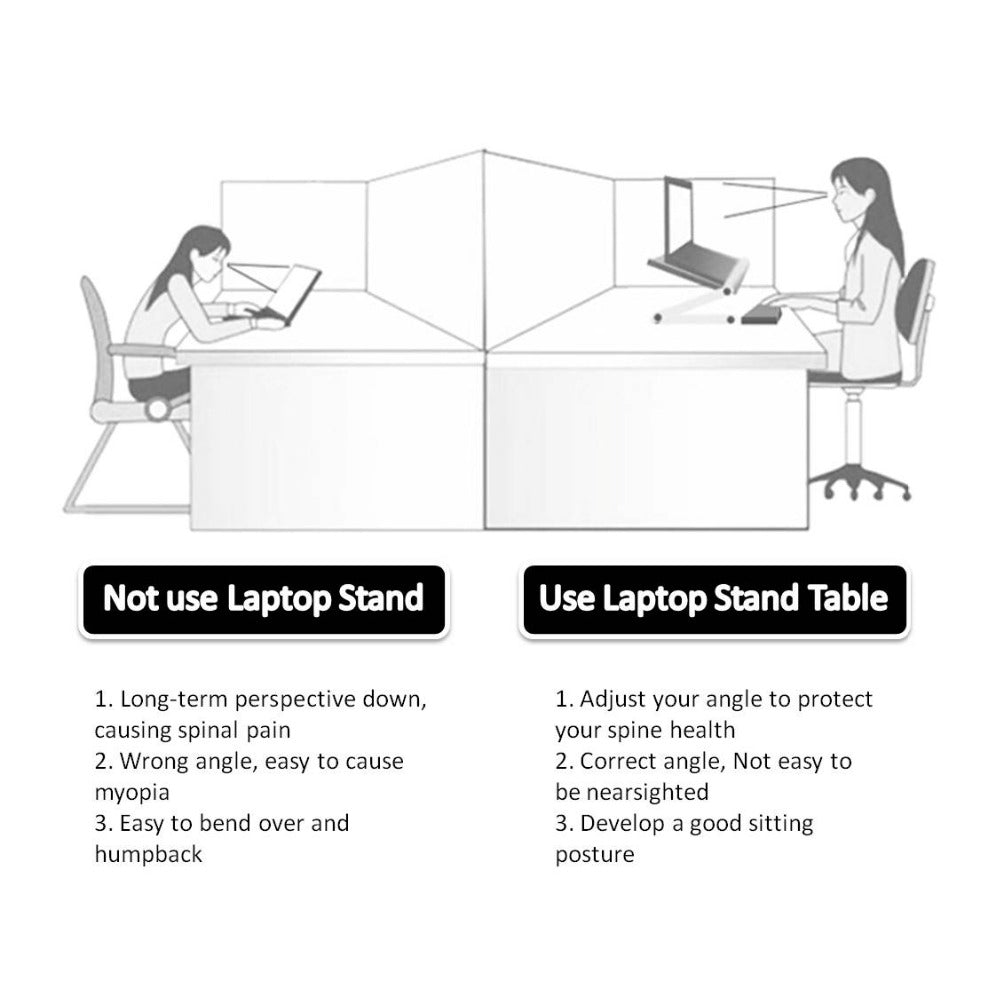 Foldable Laptop Stand Ergonomic Desk Tablet Holder - Crazy Dream Deals