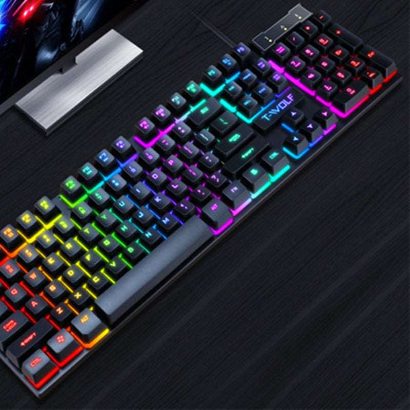 Gaming Usb Luminous Wired Keyboard Floating Manipulator - Crazy Dream Deals