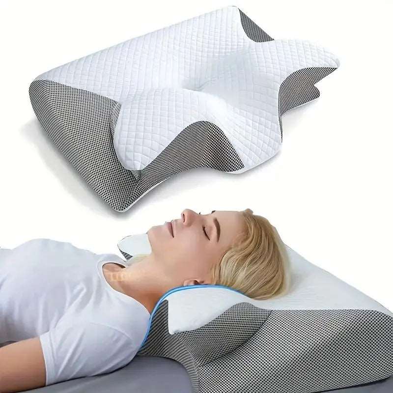 Memory Neck Pillow Slow for Comfortable Night Sleep | Cervical Orthopedic Neck Massage | Sleeping Solutions