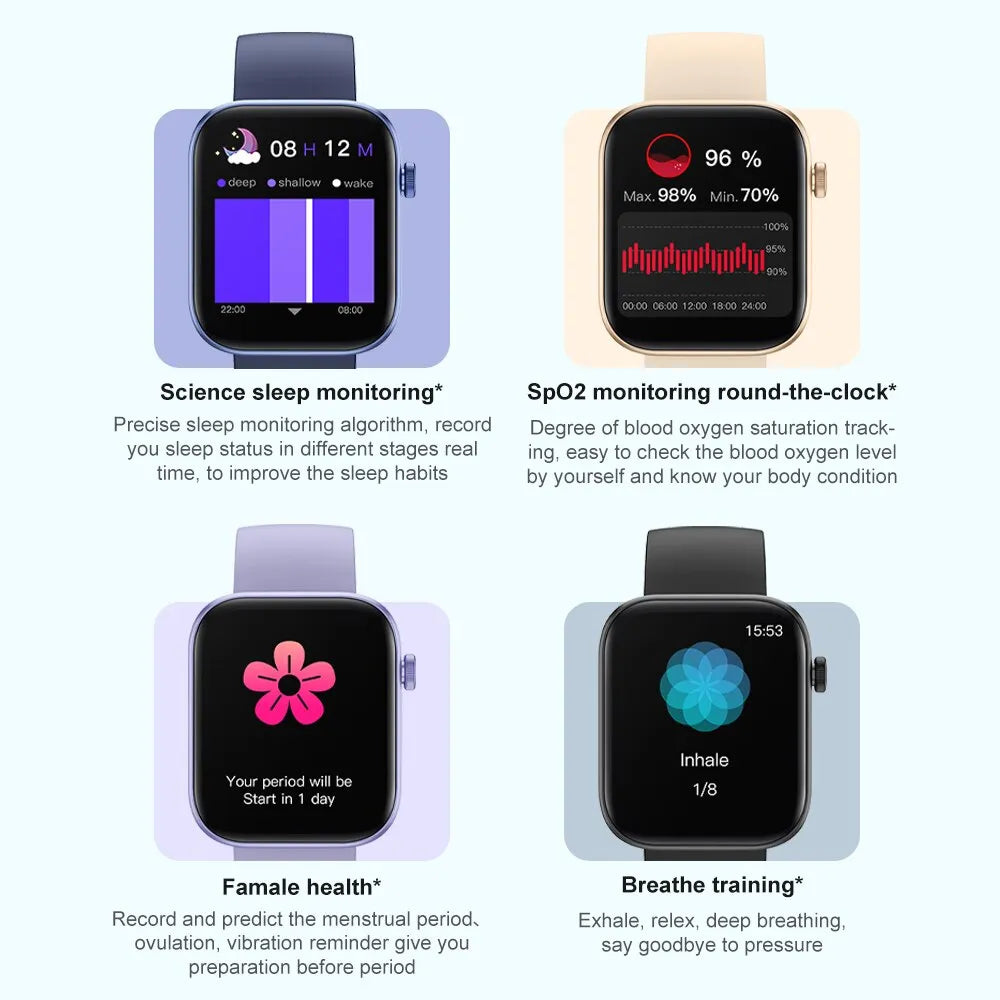 Smartwatch with Voice Calling | Men and Women Health Monitoring | IP68 Waterproof | Smart Notifications | Voice Assistant - Crazy Dream Deals