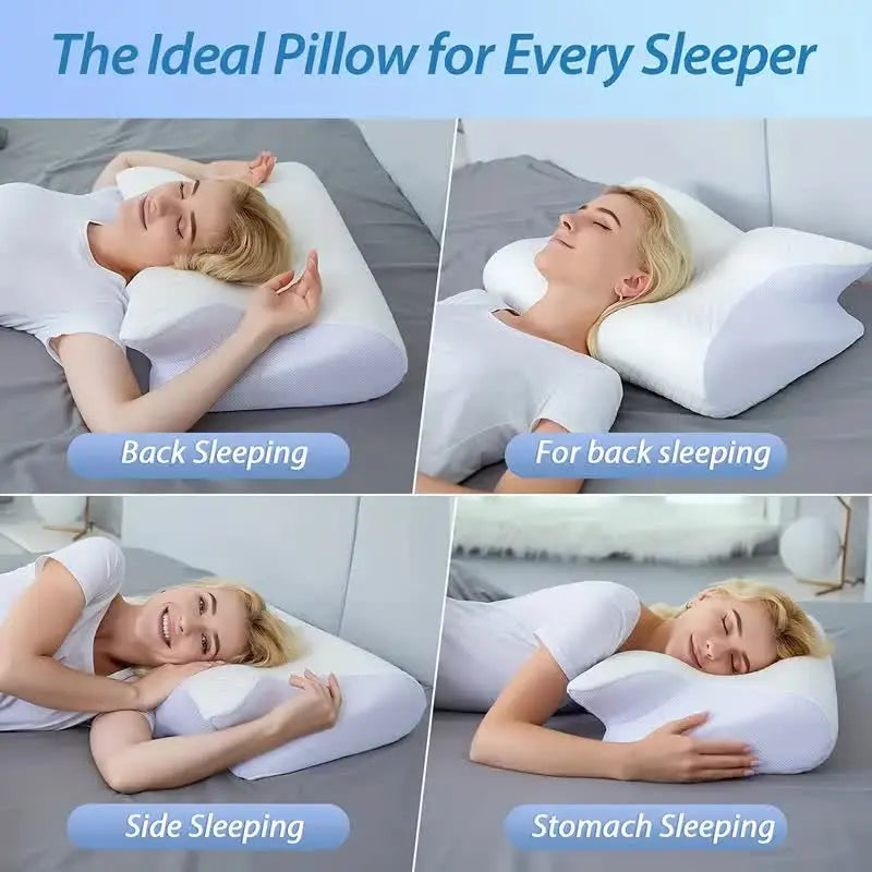 Memory Neck Pillow Slow for Comfortable Night Sleep | Cervical Orthopedic Neck Massage | Sleeping Solutions - Crazy Dream Deals