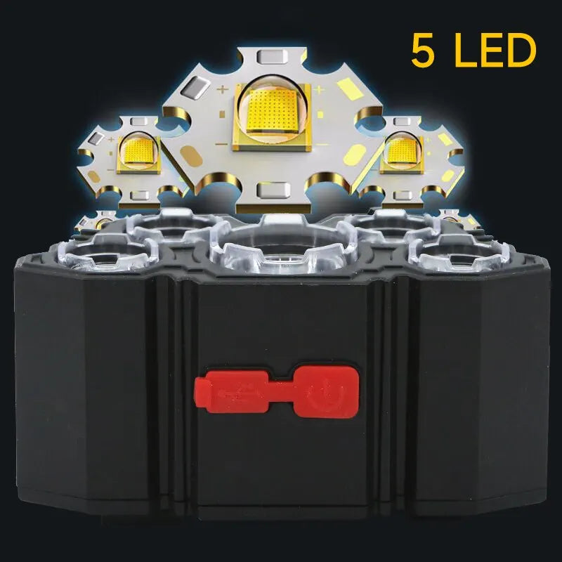 LED Flashlight Rechargeable | Strong Light Camping Adventure Fishing Head Light Headlamp - Crazy Dream Deals