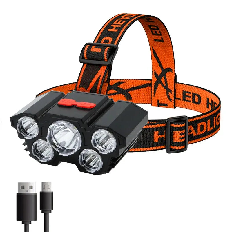 LED Flashlight Rechargeable | Strong Light Camping Adventure Fishing Head Light Headlamp - Crazy Dream Deals