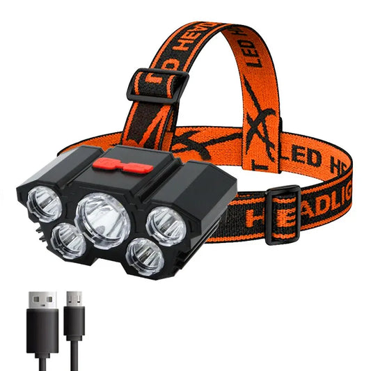 LED Flashlight Rechargeable | Strong Light Camping Adventure Fishing Head Light Headlamp - Crazy Dream Deals